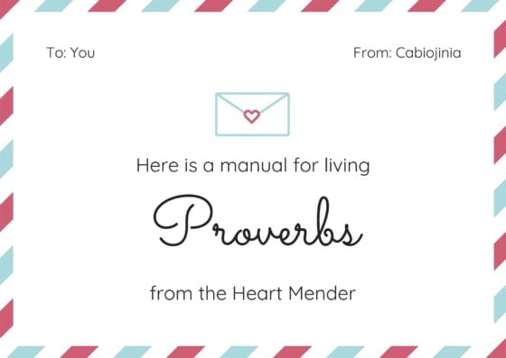 Treasures from the book of Proverb. Cabiojinia