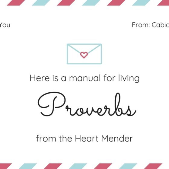 Treasures from the book of Proverb. Cabiojinia