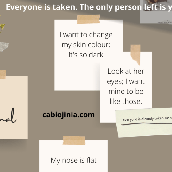 Everyone is taken. The only person left is you. Be original