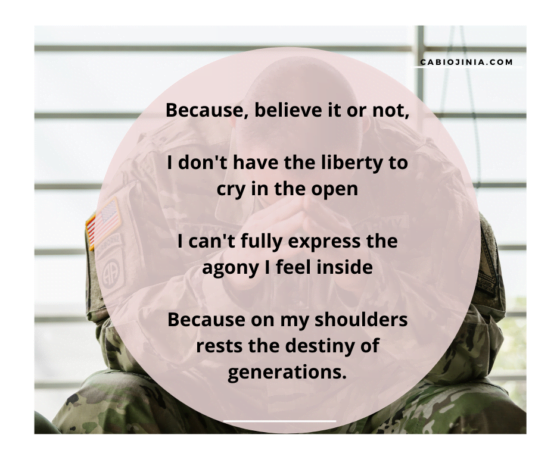 Because on my shoulders rests the destiny of generations. by cabiojinia