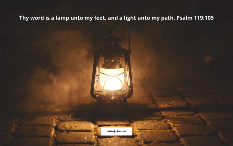 Thy word is a lamp unto my feet, and a light unto my path. Psalm 119:105