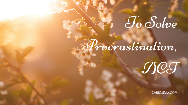 Turn your "I will" to "I am"| Solving Procrastination. by Cabiojinia