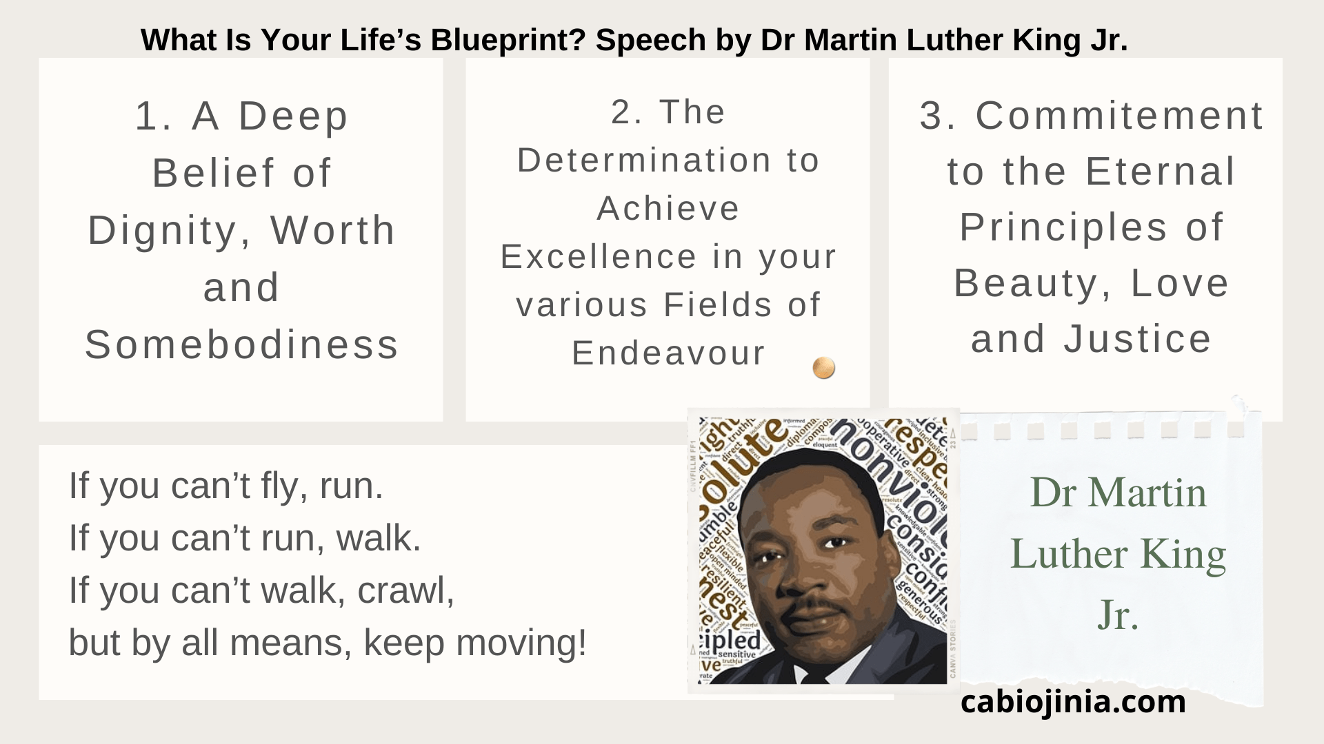 what is your life's blueprint speech transcript