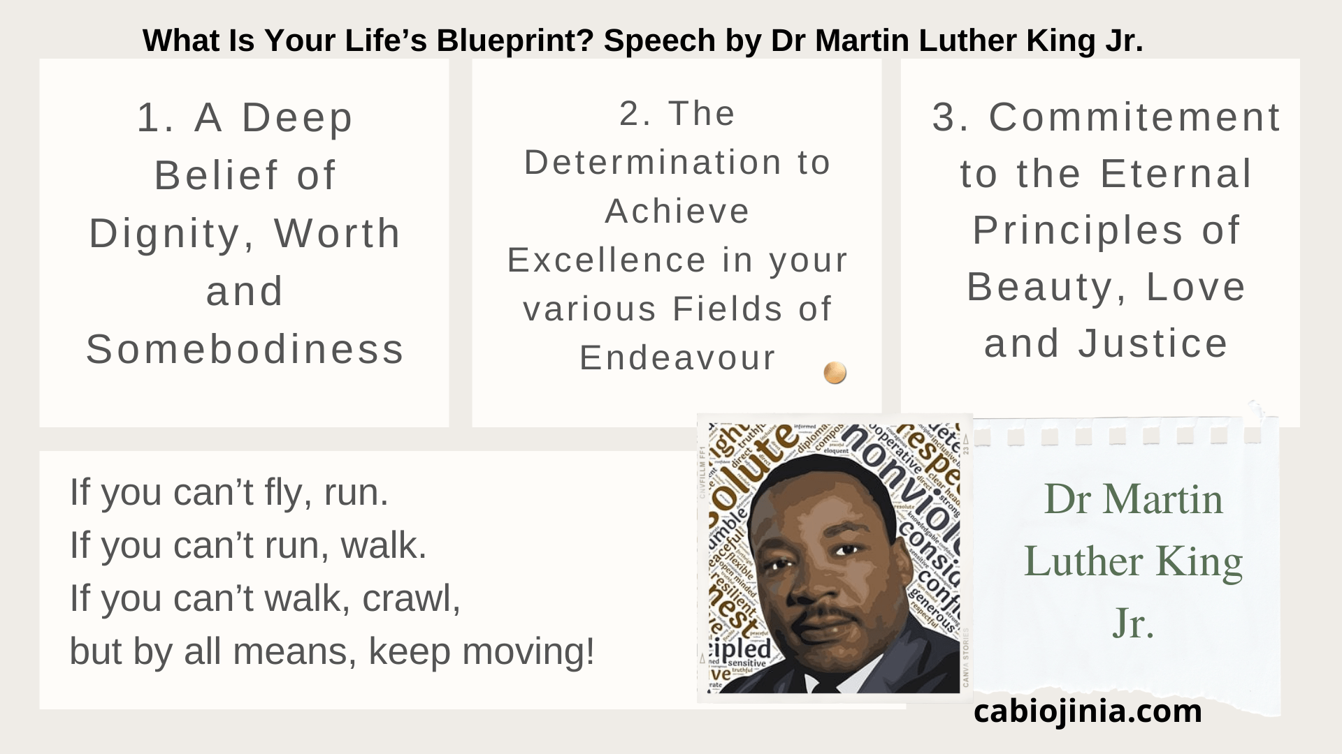 Martin Luther King, Jr., What Is Your Life's Blueprint? 