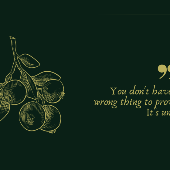 You don't have to do the wrong thing to prove a point. It's unnecessary