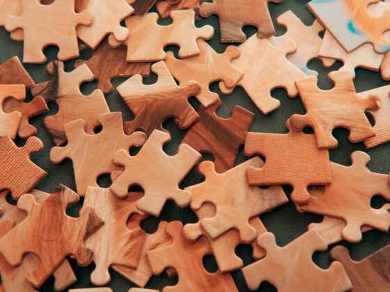 brown puzzle pieces