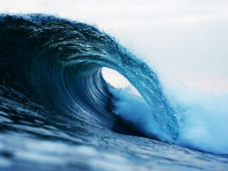 photography of barrel wave
