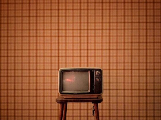 turned off black television